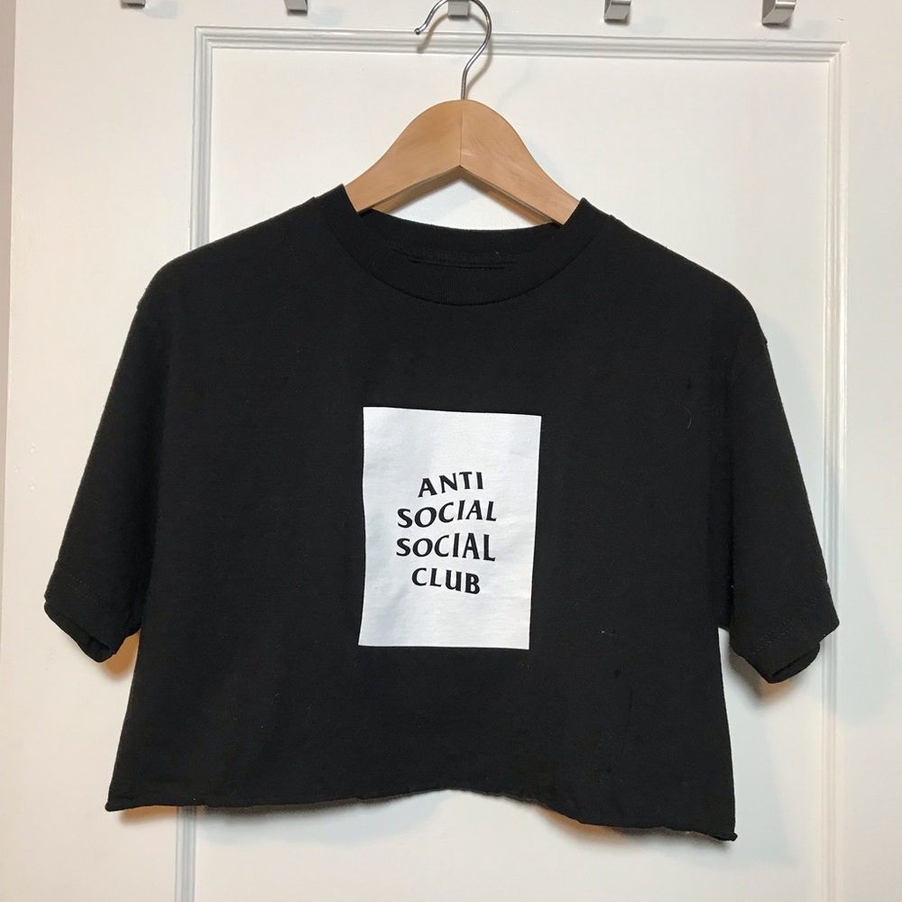 Anti social social club crop tee
